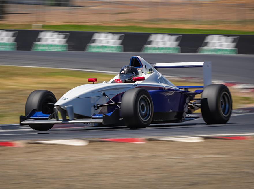 Giuliano getting into his Formula BMW